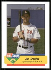 1994 Fleer ProCards Lynchburg Red Sox JIM CROWLEY RC RED SOX STATEN ISLAND NY