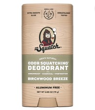 New Dr. Squatch Men's Natural Deodorant Birchwood Breeze 2.65 oz Aluminum Free