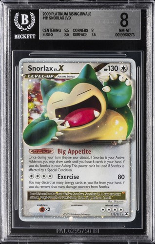 Snorlax LV.X graded BGS 8 for sale on eBay