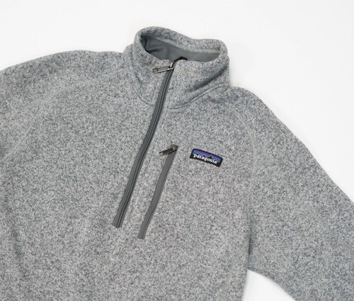 Patagonia Better Sweater 1/4 Zip Fleece Jacket Heather Gray Outdoor Size XS
