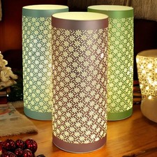 LED Table Lamps Cordless Glass Lights Battery Powered Illuminated Flowers Design