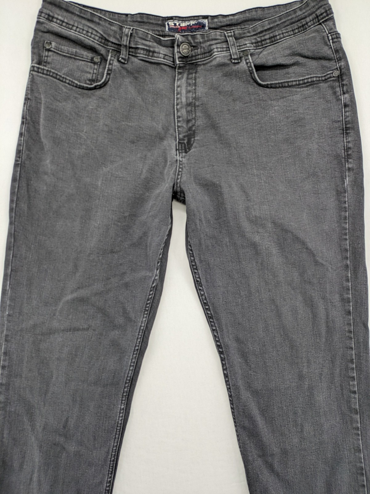 STAFF Jeans Herren Jeans W38 L32 schwarz Baumwolle Denim Straight Leg image 3