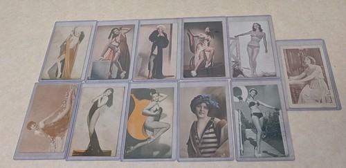 Lot of 11 1930's 40's Exhibit Post Cards Girls Vintage Pinup Good Girl Photos!
