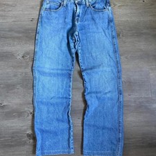 Clean Vintage 2000s Y2K straight leg Calvin Klein jeans with classic red text