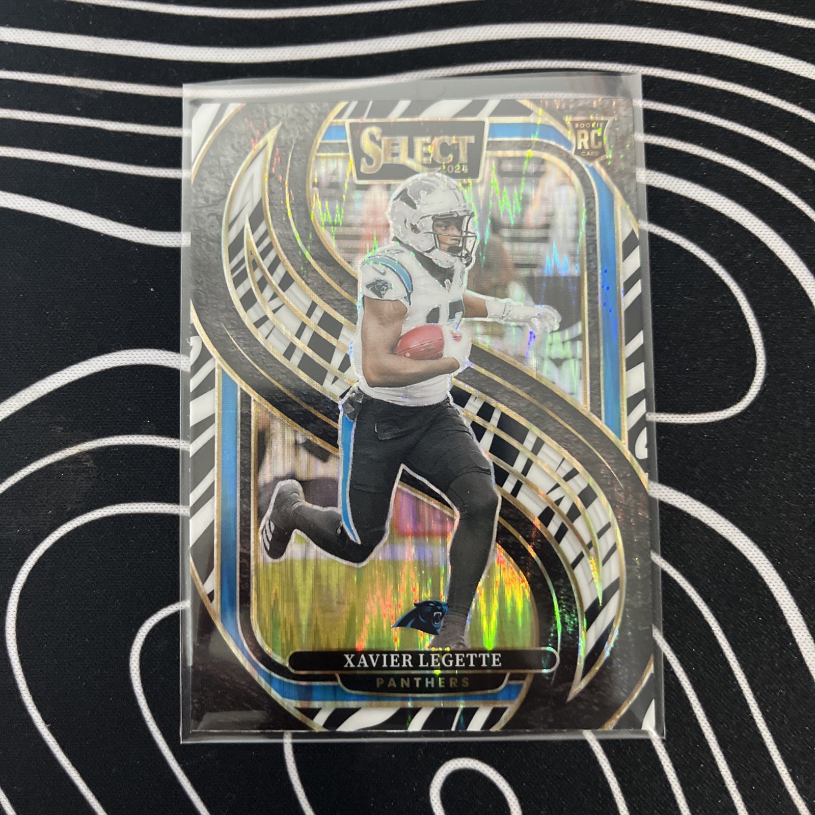2024 Select Xavier Legette Premier Zebra Shock Prizm Rookie RC #101 Panthers SP