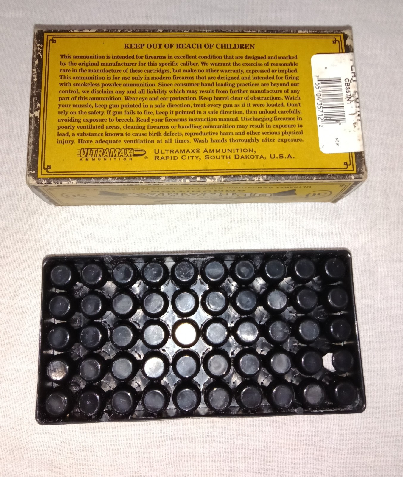 VINTAGE ULTRAMAX AMMUNITION EMPTY 357 CARTRIDGE BOX | eBay