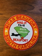 US MARINE BASE PATCH, MCAS BEAUFORT, SOUTH CAROLINA, MAG-31, F/A-18