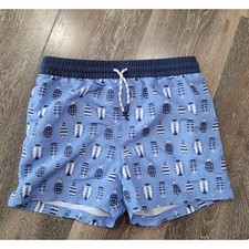 The Beaufort Bonnet Company Boys Tortola Swim Trunks Blue Bug Beetles size 12 2