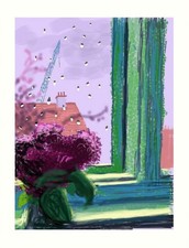 David Hockney, senza titolo, 104 (2010) stampa media senza cornice