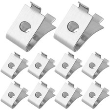 Set 2 Staffe Divisori in Acciaio Inox Supporto Mensola Clip Supporti Clip