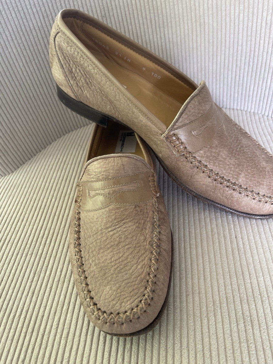 Moreschi Italy Tan Leather Loafers Slip On Driving Shoes  display picture 1