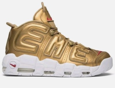 (NEW) Nike Supreme x Air More Uptempo Metallic Gold Size 10 DEADSTOCK & WRAPPED