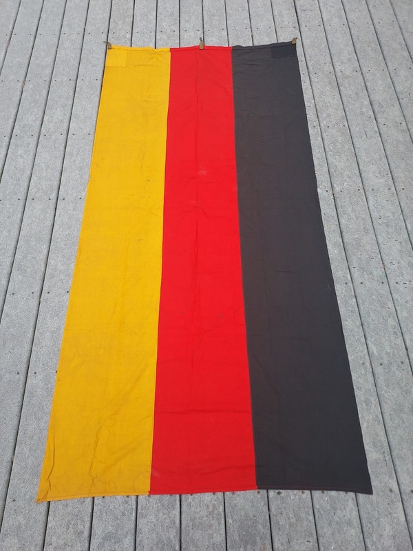 German Banner Flag - 90 1/2x43" NVA East Or West German Flag Early Post WW2