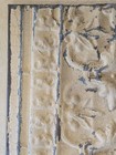 Antique 23" X 19" pressed tin ceiling tile with cream finish — photo 5