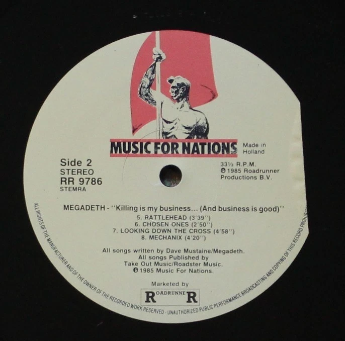 MEGADETH - KILLING IS MY BUSINESS.. LP '85 - RR9786 - Thrash Metal - Annihilator - Image 3 of 4