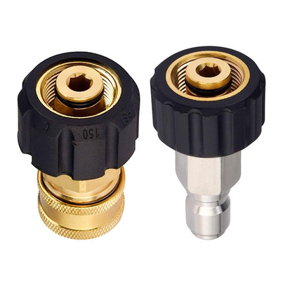 #ad Pressure Washer Adapter Set M22 14mm X 3 8quot; Plug Female Socket Brass Quick ... $14.39
