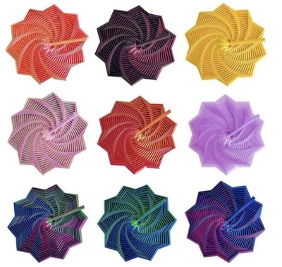 Expanded Sensory Fidget Star Toys 3D Printed, Handle Fractal Hexagon,Anti-Stress