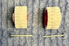 Safety 1st Walker Set Of 2 Replacement Part Rear Back Wheel Rubber Plastic OEM