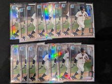 Andrew Benintendi 2015 Bowman Chrome Refractor Lot x15 #182 1st Red Sox