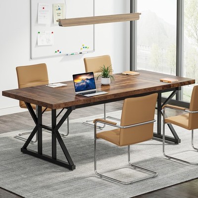 70.8-Inch Executive Desk, Large Computer Office Desk Workstation for Home Office