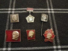 Vintage Soviet badges/pins, memorabilia, socialist, communist, 6pc, Lot nr. 5.