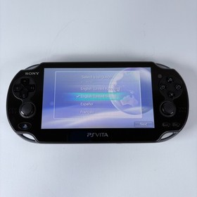 Sony PlayStation PS Vita PCH-1100 Crystal Black Console From Japan [Near Mint]