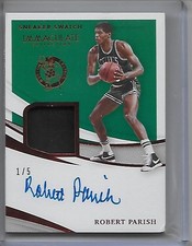 2020-21 Immaculate ROBERT PARISH Red Sneaker Swatch Signatures HOF auto 1/5 READ