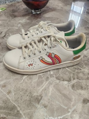 Adidas Mädchen Rule Stan Smith Turnschuhe weiß/grün Damen UK Größe 5,5 FX5976