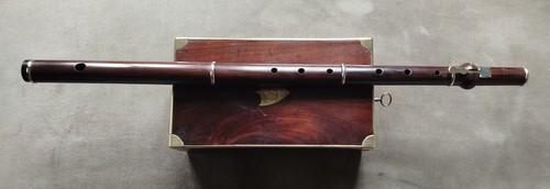 Historical antique wooden american E. BAACK flute c.1860  Wond. case  Plays well
