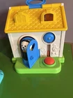 Vintage Fisher Price Cottage Jumbo Little People House Toy 1984 Carry With Puppy