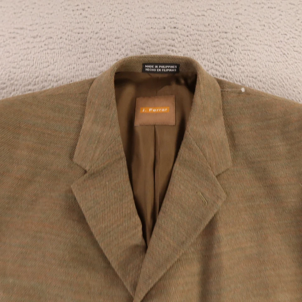 Marled Jacket XL Green Brown Melange Hopsack Patch Pockets Blazer 46S NEW $175 - Image 2 of 4