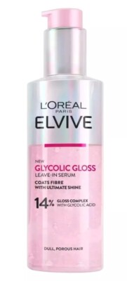 L Oréal Paris Elvive Glycolic Gloss Leave-In Serum für trockenes stumpfes Haar mit Glanz