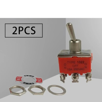 2pcs Mini Toggle Rocker Switch 6 Pins 2 /3 Position ON-ON lever