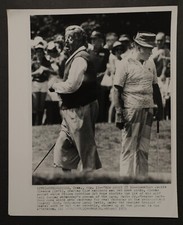 Jackie Gleason & Bob Hope Press Photograph 8x10, b/w 1975