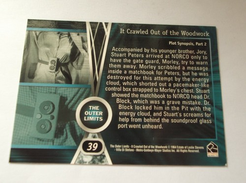 Rittenhouse: The Outer Limits "IT CRAWLED OUT OF THE WOODWORK" #39 Trading Card - Picture 2 of 2