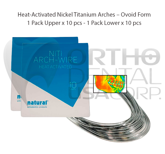 Orthodontic arch wire Super Elastic Heat Activated Nickel Titanium