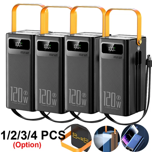 70000mAh Power Bank 120W Fast Charging Large Capacity External Battery Portable  - product listing photo