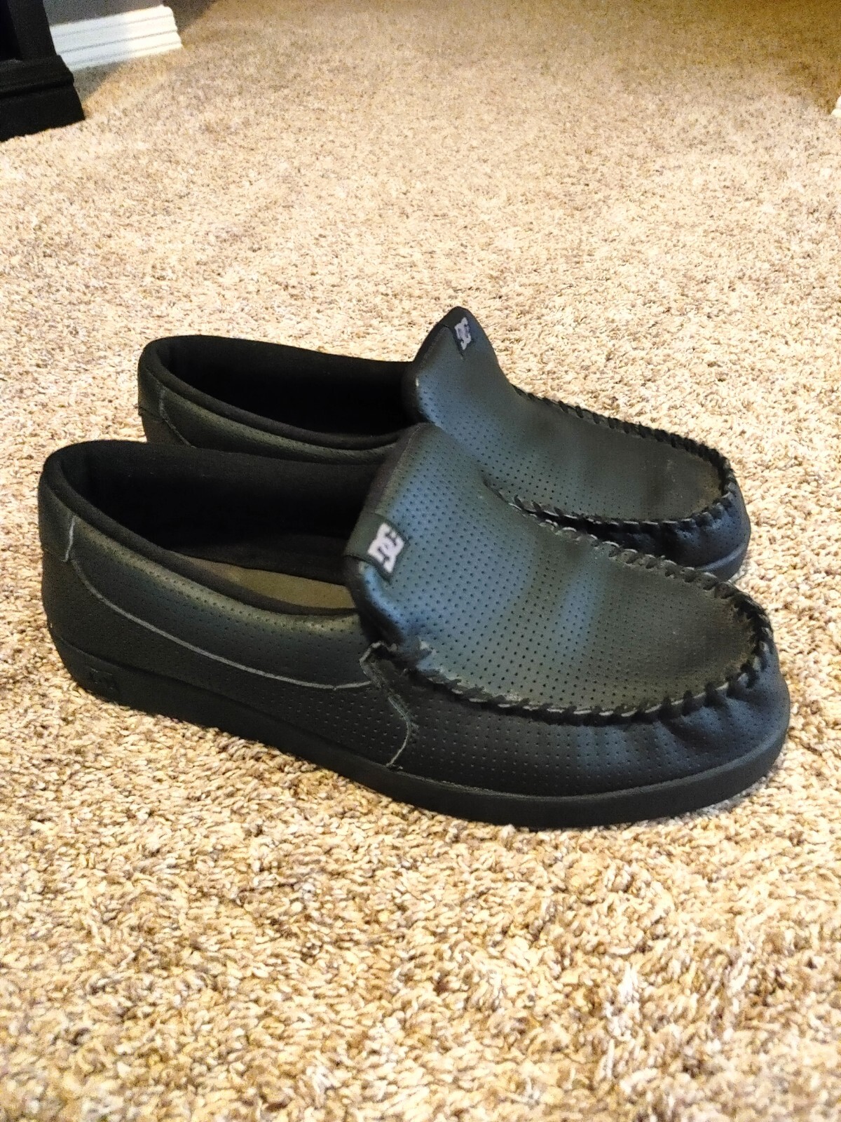 DC Shoes Men's Villian All Black Loafers Size 13 *Vin… - Gem