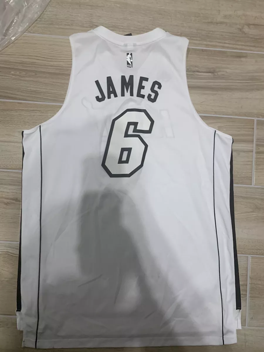 Miami Heat LeBron James Jersey White Adidas Extra Large NBA Basketball White Hot