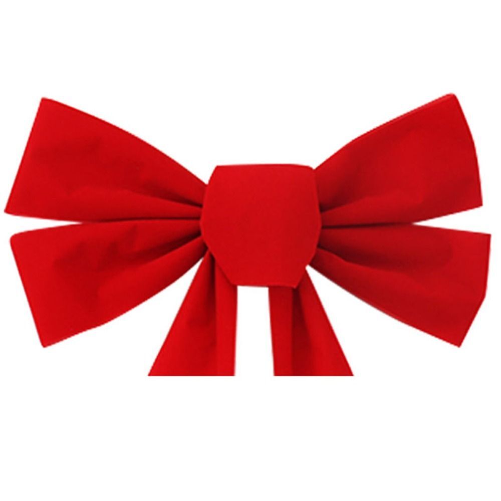 5pcs/set Parties Supplies Red Velvet Bow Door Wall Decor Home Festival