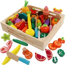 wooden kitchen food sets