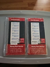 LOT OF 2- MONEY/RENT RECEIPT BOOK 200 CARBONLESS SETS EACH 2 PART FORM Free Ship