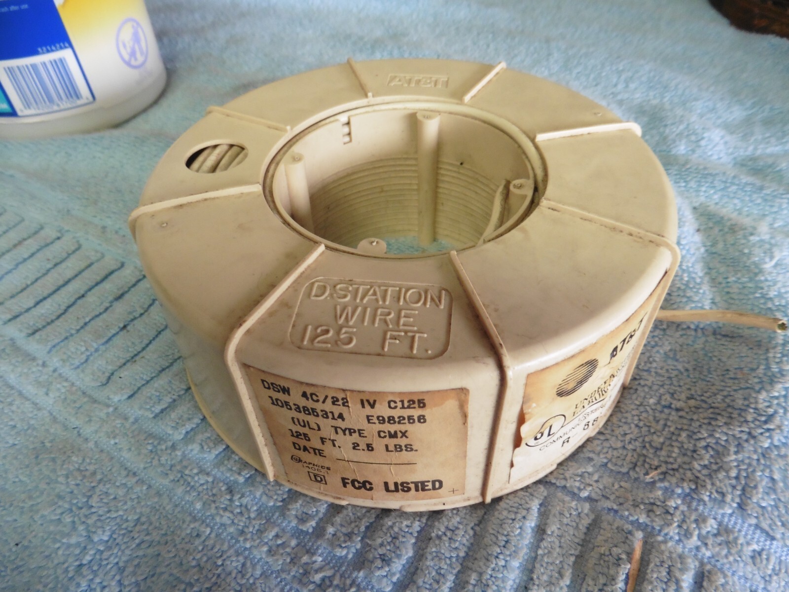 Vtg Att Linesman solid copper wire DSW 4 cdctr 22 awg C125 125' 2.5 lbs R 88351
