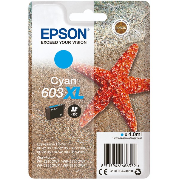 Epson 603 Xl Patrone Cyan Tintenstrahl Original Seestern-image