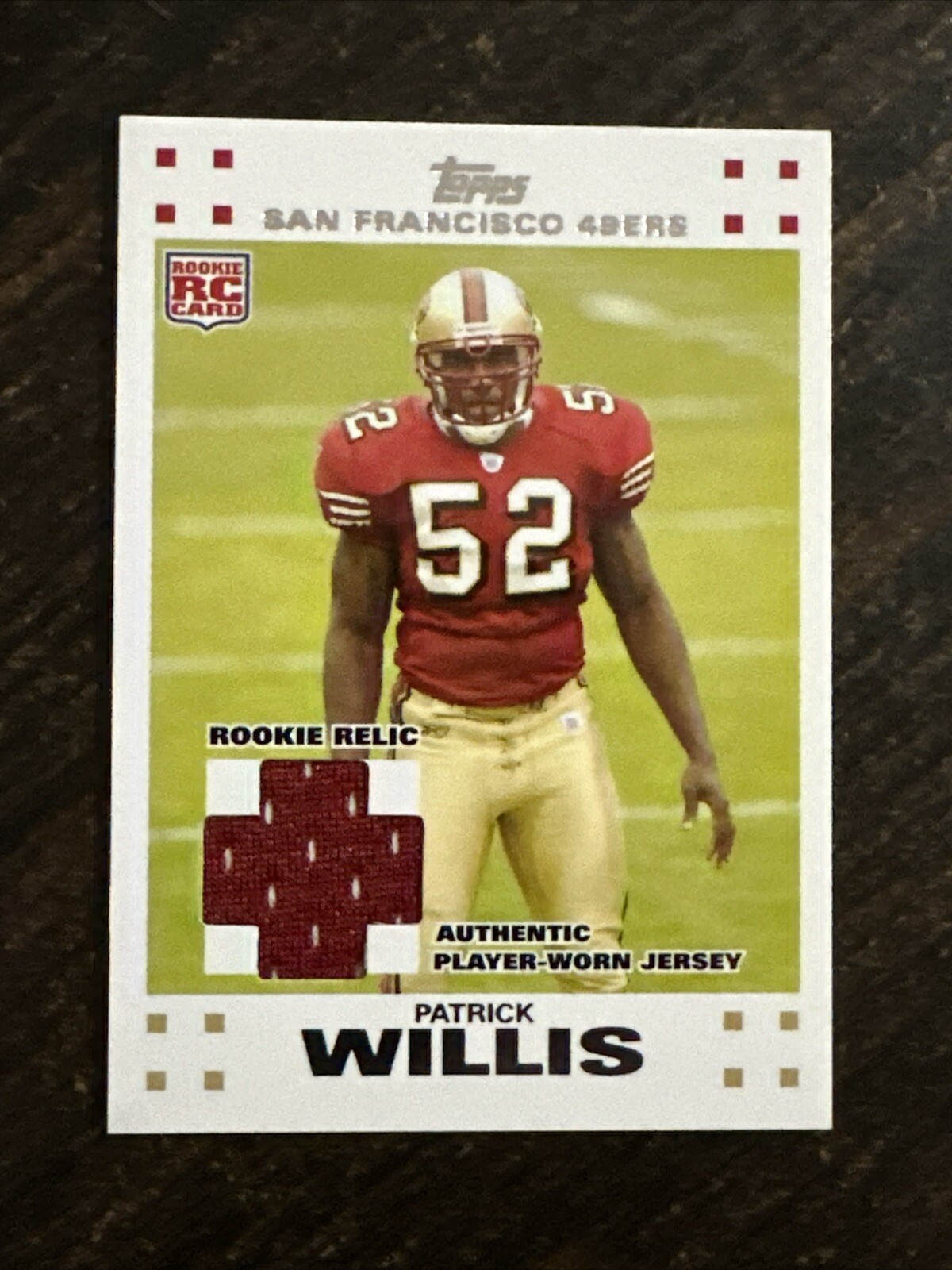 Vtg 2007 Topps Exclusive Rookies Jerseys #28 PATRICK WILLIS RC NFL HOF NM/Mt SP