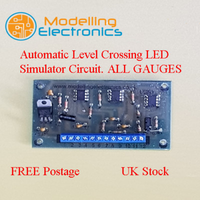 LCS LED Automatische Wasserwaageüberquerung LED Simulator Schaltung. ALLE MESSGERÄTE, N, OO, HO