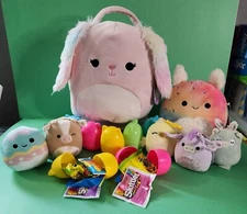 Squishmallows Easter Basket Bundle Bop the Bunny + Noe + Clip-Ons & More! #2