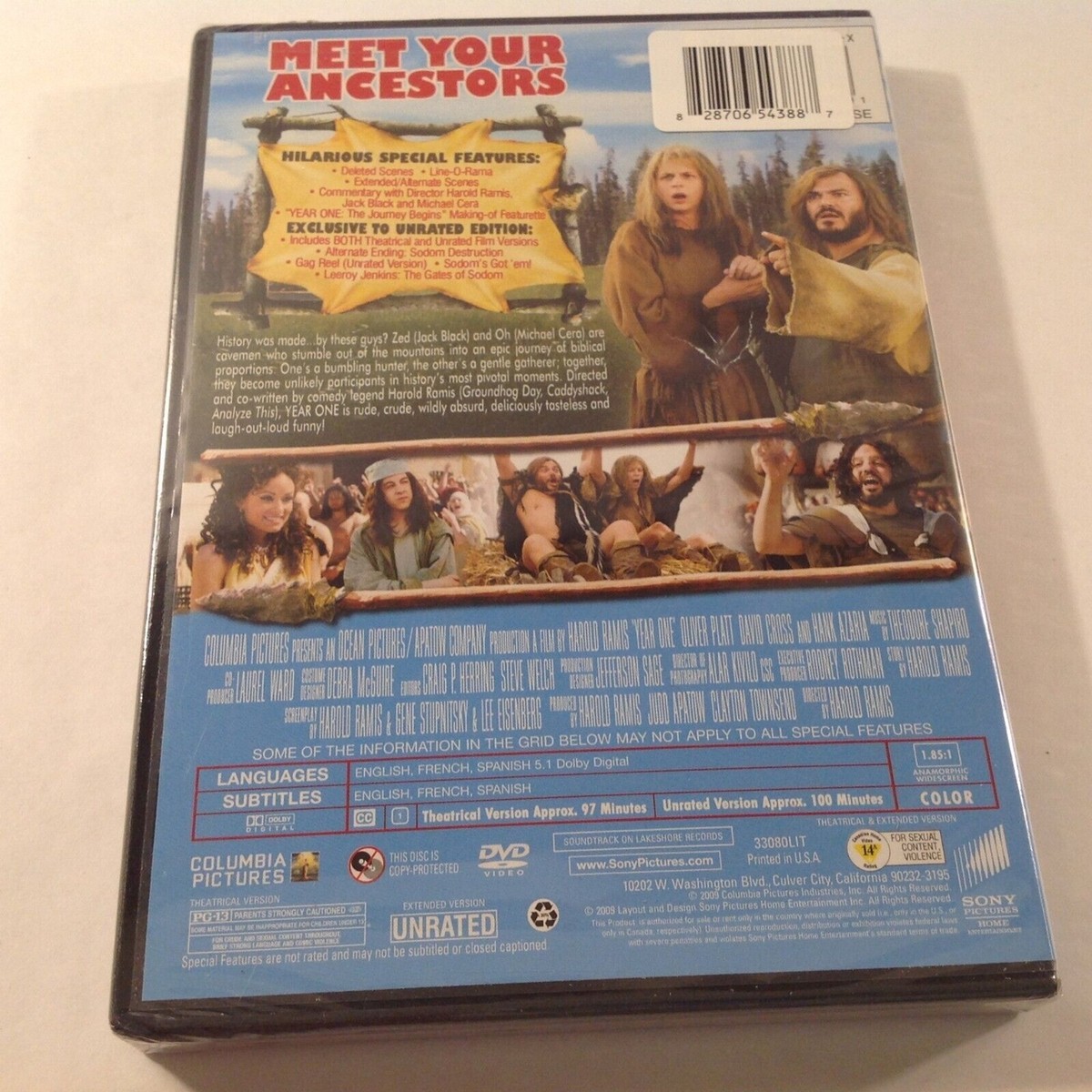 Year One Movie Theatrical Unrated Version DVD Jack Black