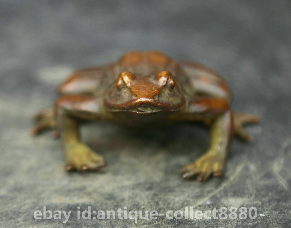 57MM/137G Collection Chinese Pure Bronze Animal Luck Frog Qingwa