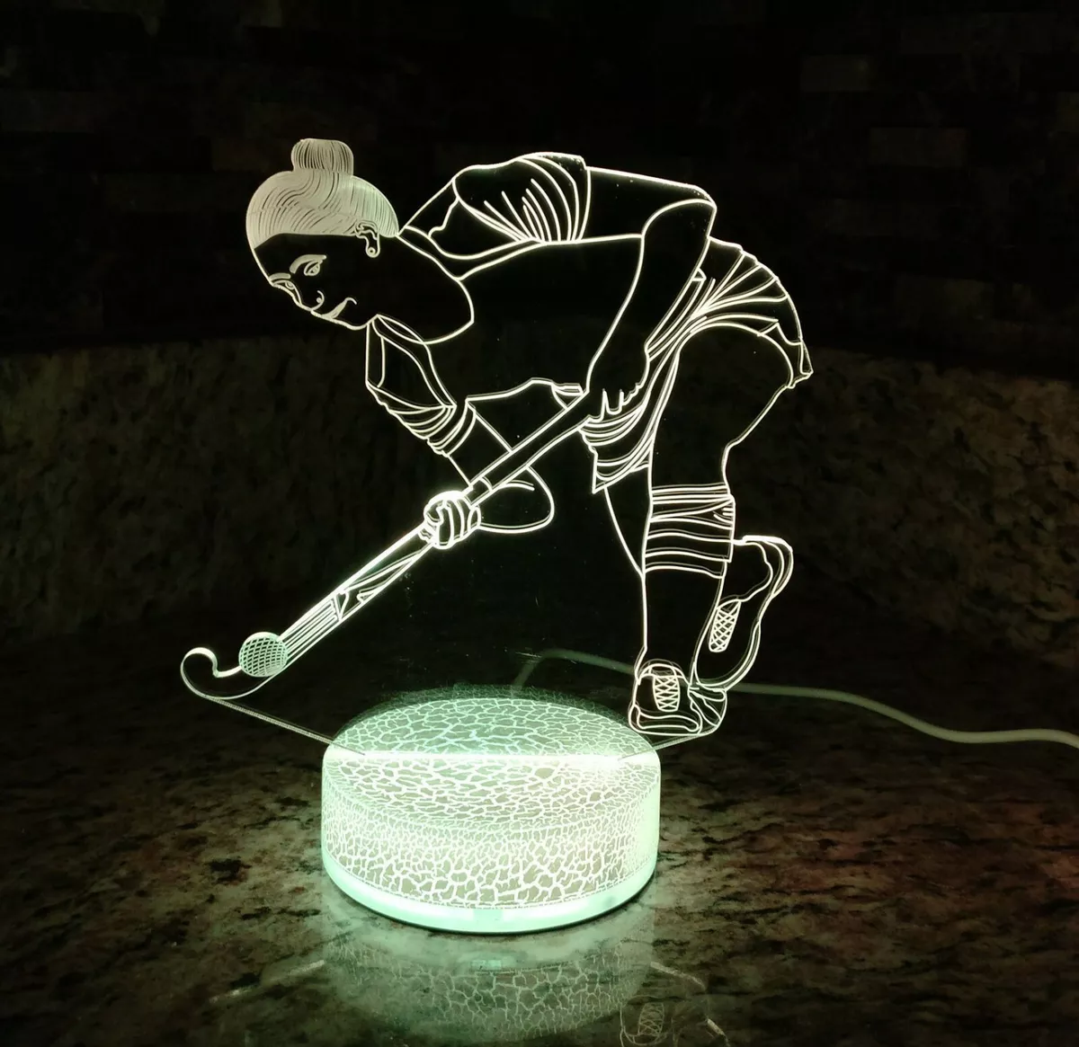 Field Hockey 3D Night Light Color Changing Illusion Lamp Sport Fan Birthday Gift